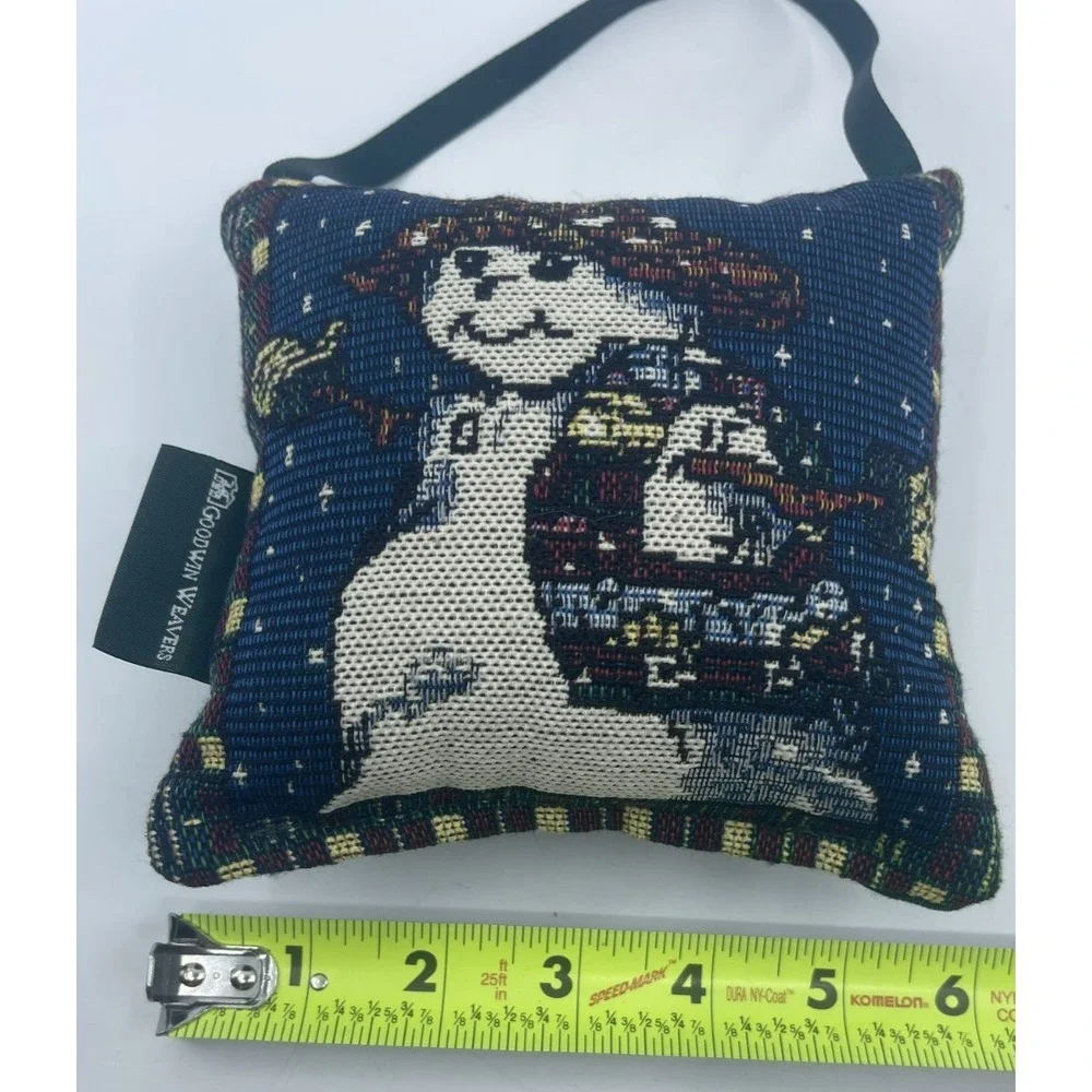 Goodwin Weavers Christmas Tapestry Pillow Snowman Door Hanging‎ Holiday 6x6